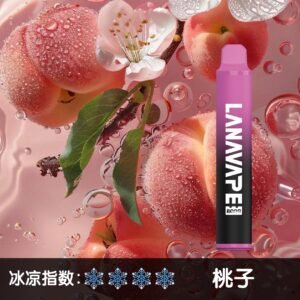 LANA ZOLT 8000口一次性電子煙【桃子】大容量可充電配掛繩