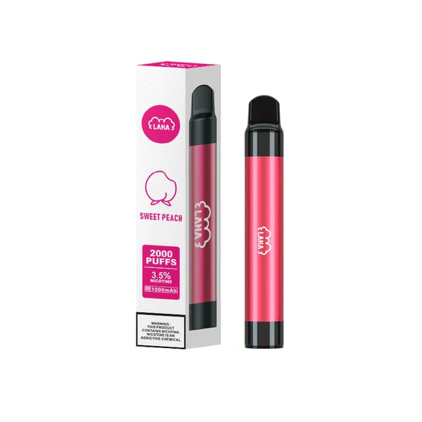 【水蜜桃】LANA 2000口一次性電子煙 LANA PEN抛棄式電子煙